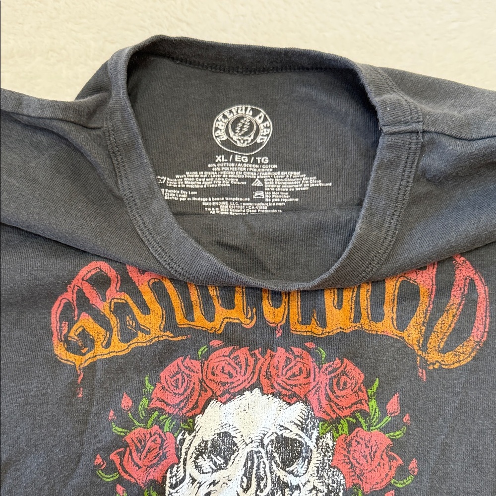Grateful Dead womens Black Halloween Crop top Tee - Picture 3 of 7